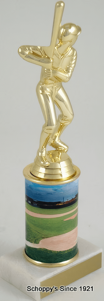 Baseball Custom Column Trophy - Schoppy&