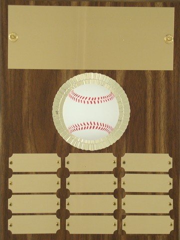 Baseball Perpetual Plaque - 12 plate - 9 x 12 - Schoppy's Since 1921