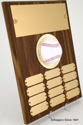 Baseball Perpetual Plaque - 12 plate - 9 x 12 - Schoppy's Since 1921