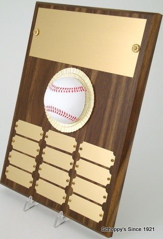 Baseball Perpetual Plaque - 12 plate - 9 x 12 - Schoppy's Since 1921