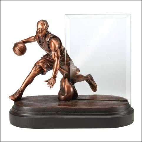 Basketball Glass Pane Resin Trophy - Schoppy's Since 1921