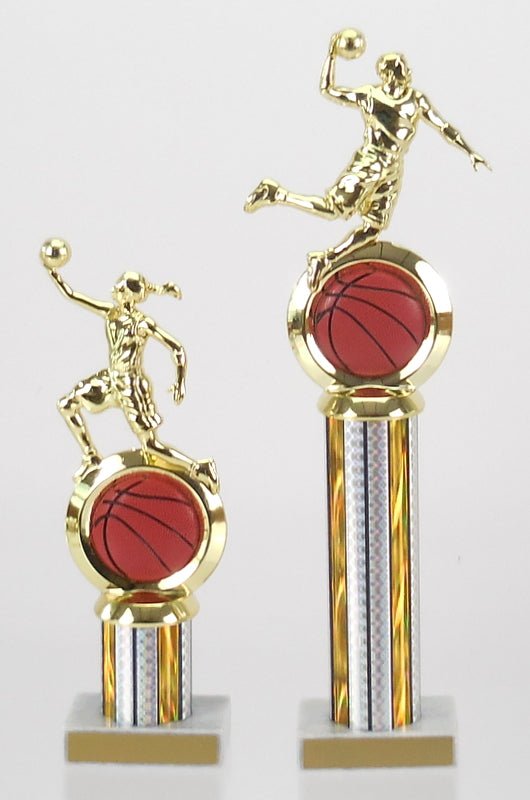 Basketball Logo Insert Figure Column Trophy-Trophy-Schoppy's Since 1921