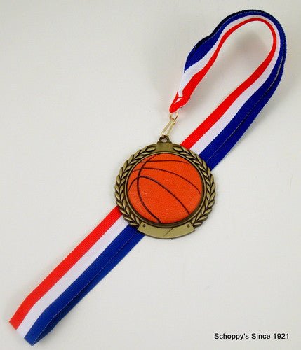 Basketball Medal with Relief Ball Logo - Schoppy's Since 1921