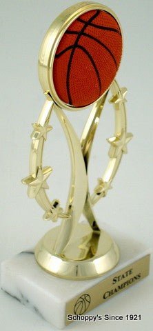 Basketball Trophy on Six - Star Riser - Schoppy's Since 1921