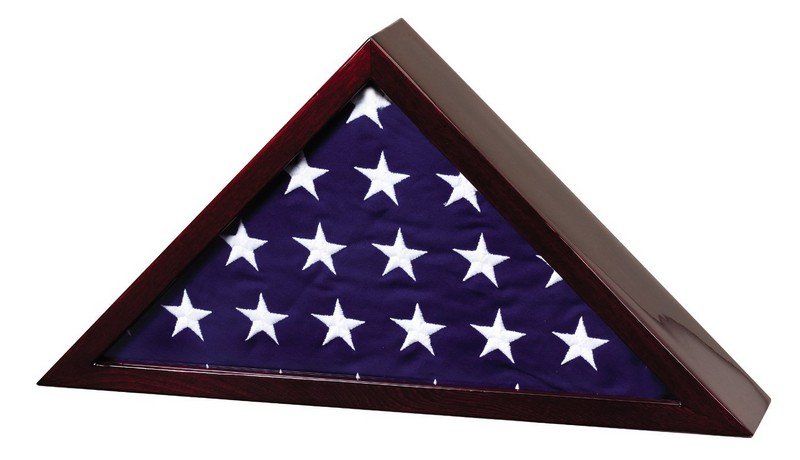 Beautiful Hand crafted Memorial Flag Display Box in Cherry, Walnut, Smooth Black, Rosewood - Schoppy's Since 1921