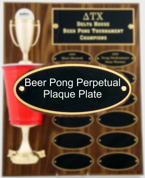 Beer Pong Perpetual Plaque Plate - Schoppy's Since 1921