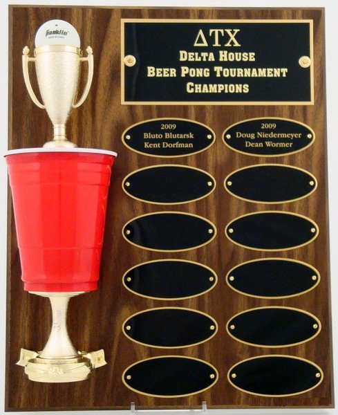 Beer Pong Perpetual Plaque - Schoppy's Since 1921