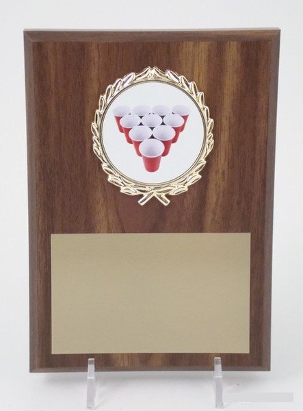 Beer Pong Rack 5x7 Plaque - Schoppy's Since 1921