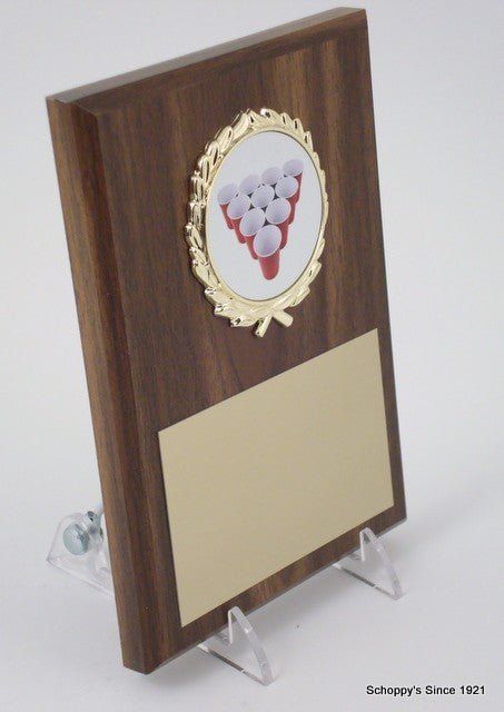 Beer Pong Rack 5x7 Plaque - Schoppy's Since 1921