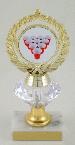 Beer Pong Rack Logo Trophy - Schoppy&