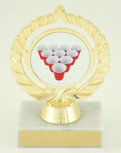 Beer Pong Rack Logo Trophy - Schoppy&