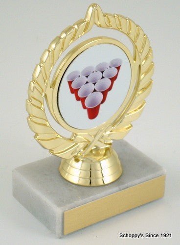 Beer Pong Rack Logo Trophy - Schoppy&