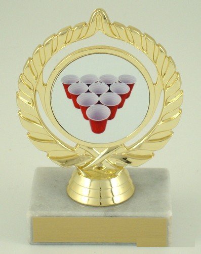 Beer Pong Rack Logo Trophy - Schoppy's Since 1921