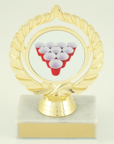 Beer Pong Rack Logo Trophy