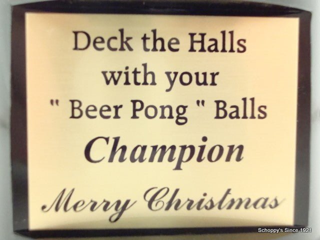 Beer Pong Trophy - Christmas Edition - Schoppy's Since 1921