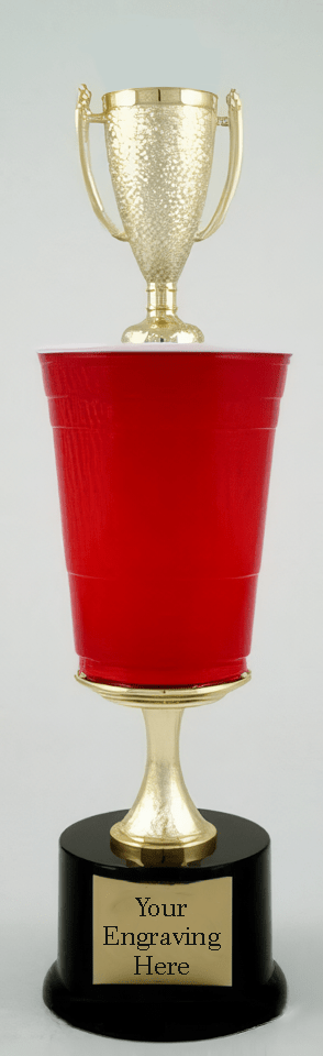 Beer Pong Trophy - Large with Round Base - Schoppy's Since 1921