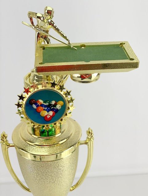 Billiards Cup Trophy with Table-Trophies-Schoppy's Since 1921