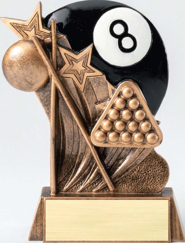 Billiards 8 Ball Resin Trophy - Schoppy's Since 1921