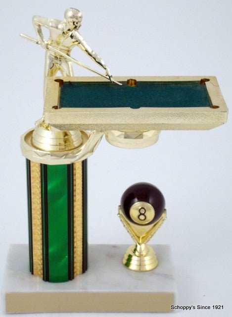 Billiards Trophy with Table-Trophies-Schoppy's Since 1921