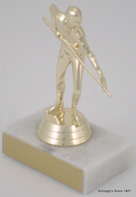 Billiards trophy on 2 x 3 Flat Marble-Trophies-Schoppy's Since 1921