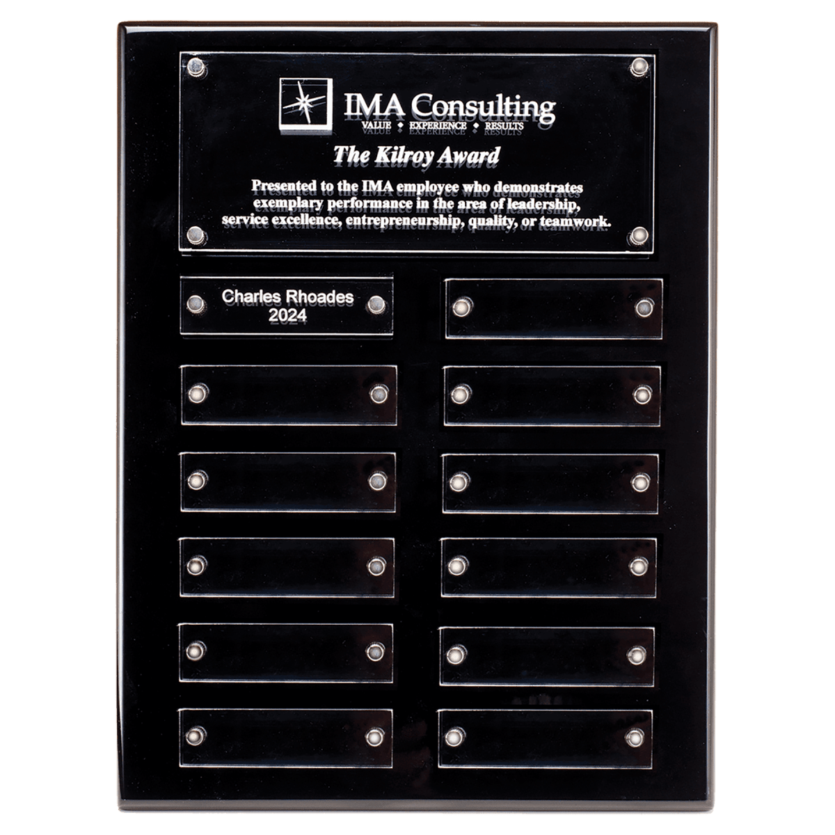 Black High Gloss Perpetual Plaque - Schoppy's Since 1921