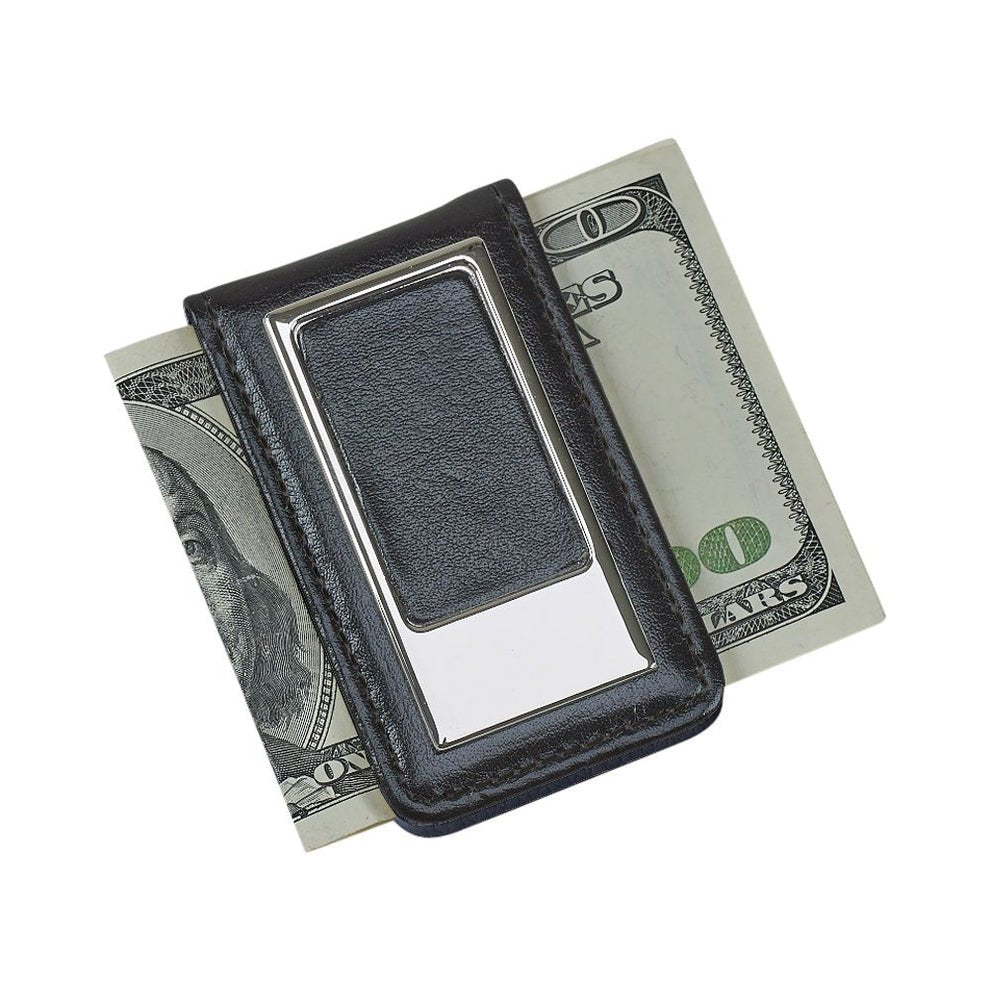 Black Leather Money Clip - Schoppy's Since 1921