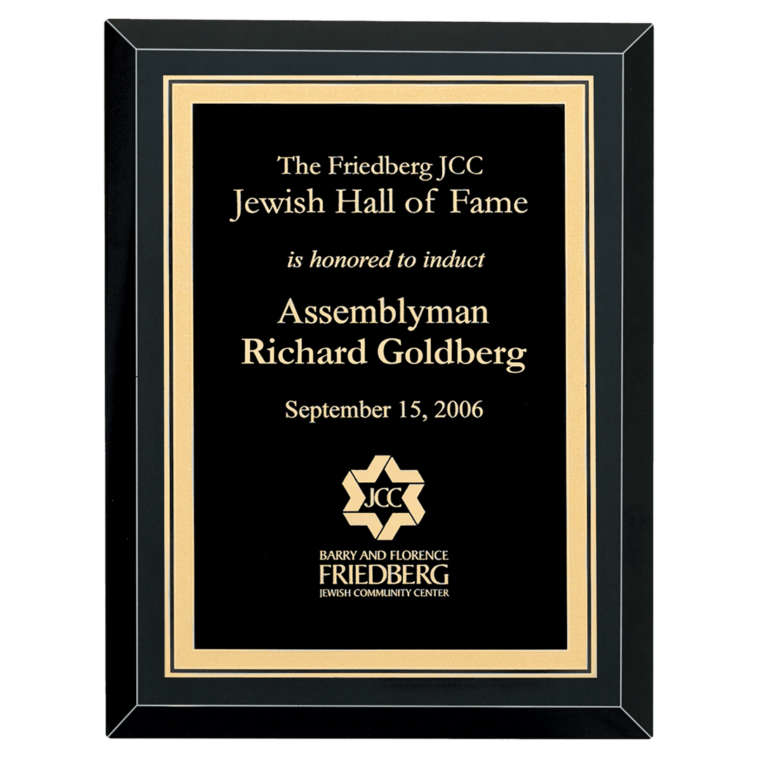 Black Mirror Plaque with Black Laser Plate - Schoppy's Since 1921