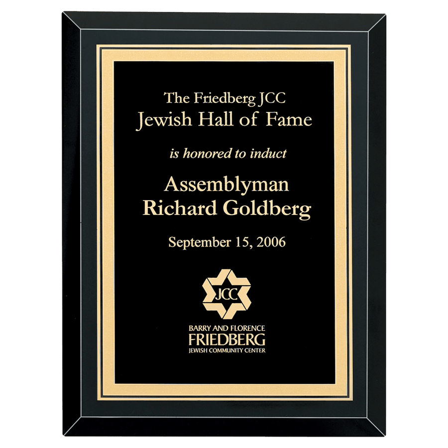 Black Mirror Plaque with Black Laser Plate - Schoppy's Since 1921