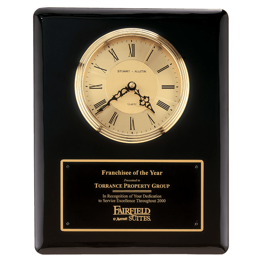 Black Piano Finish Wall Clock - Schoppy's Since 1921