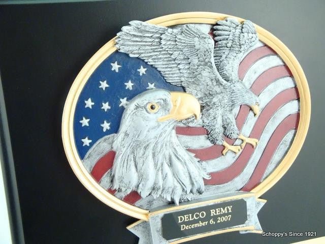 Black Plaque with Eagle Resin - Schoppy's Since 1921