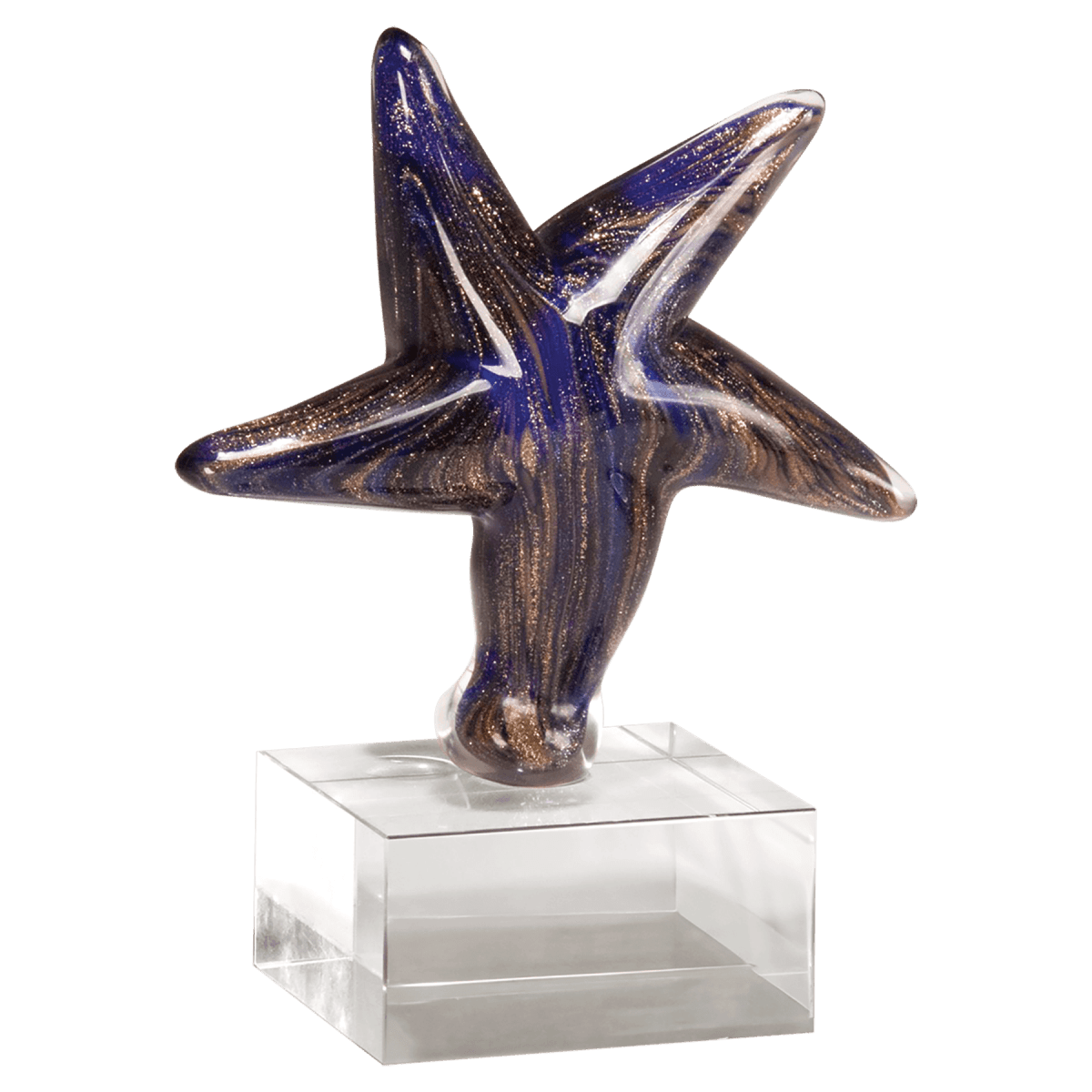 Blue Art Glass Star - 6.875" Tall - Schoppy's Since 1921