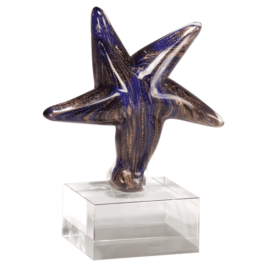 Blue Art Glass Star - 6.875" Tall - Schoppy's Since 1921