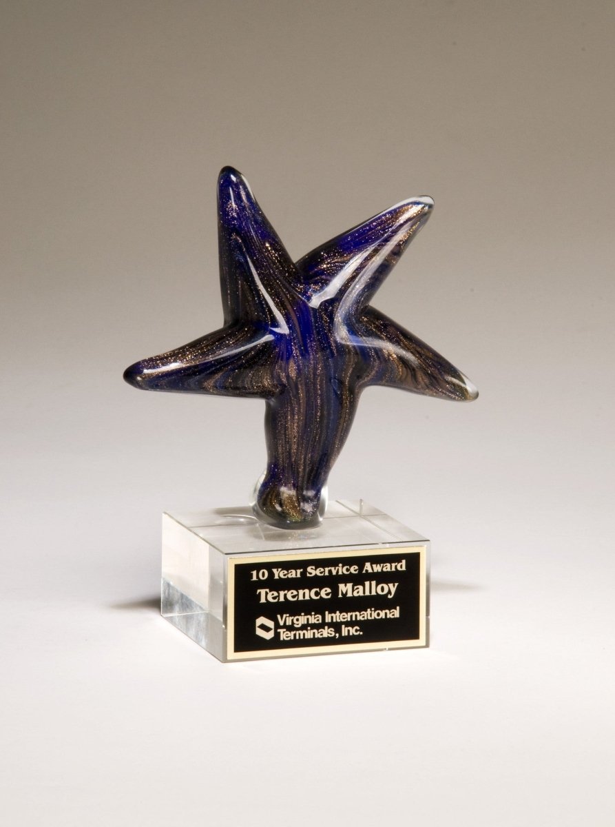 Blue Art Glass Star - Schoppy's Since 1921