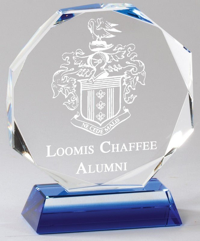 Blue Octagon Crystal Award - Schoppy's Since 1921