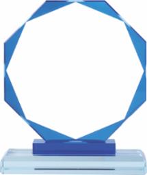 Blue Trim Crystal Octagon - Schoppy's Since 1921