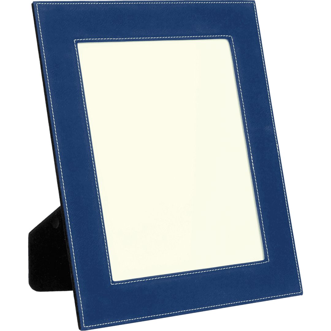 Blue/Silver Leatherette Photo Frame - in multiple sizes - Schoppy&