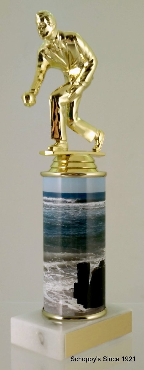 Bocce Ball Custom Column Trophy - Schoppy's Since 1921