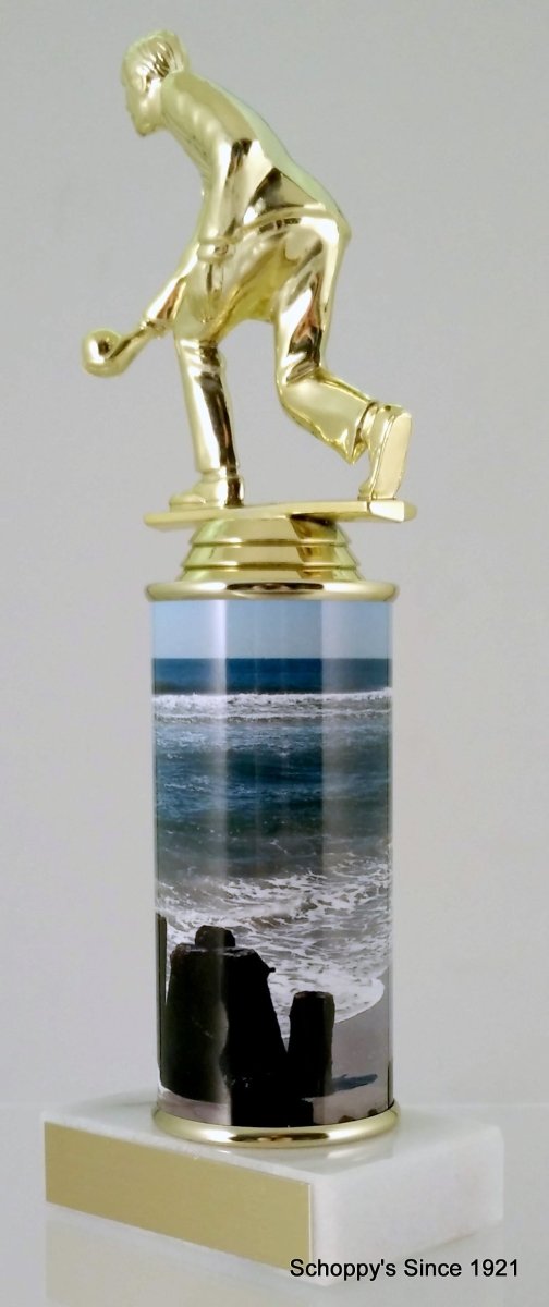 Bocce Ball Custom Column Trophy - Schoppy's Since 1921