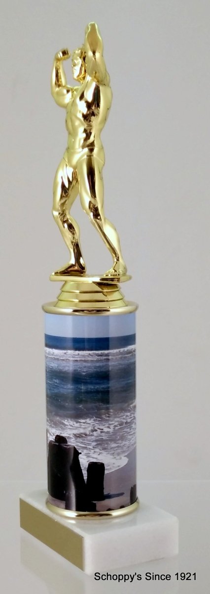 Body Builder Custom Column Trophy - Schoppy's Since 1921