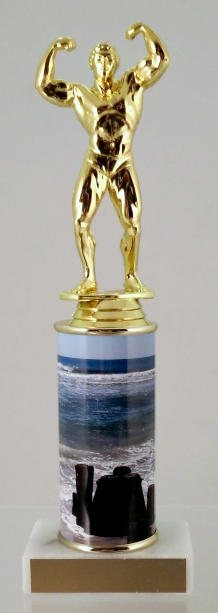 Body Builder Custom Column Trophy - Schoppy's Since 1921