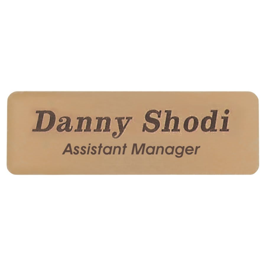 Brass Name Badge - Schoppy's Since 1921