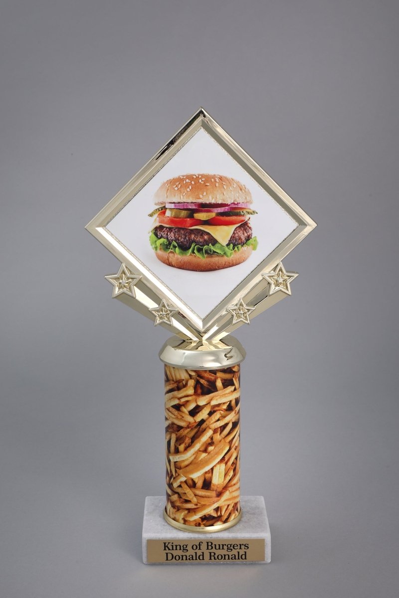 Burger Custom Column Trophy - Schoppy's Since 1921