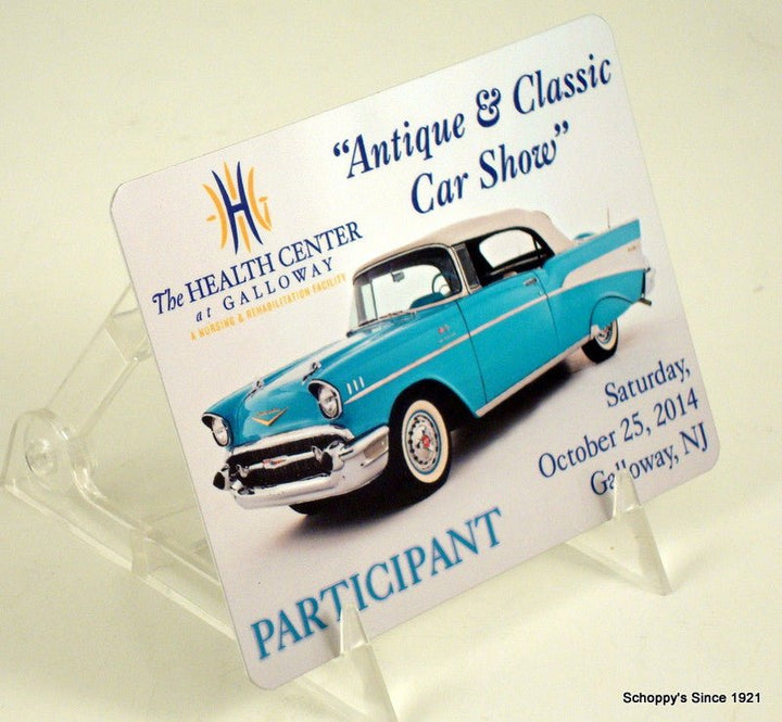 Car Show Dash Plate - Schoppy's Since 1921