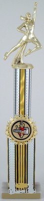 Cheerleading Double Column Trophy with Star Holder - Schoppy's Since 1921