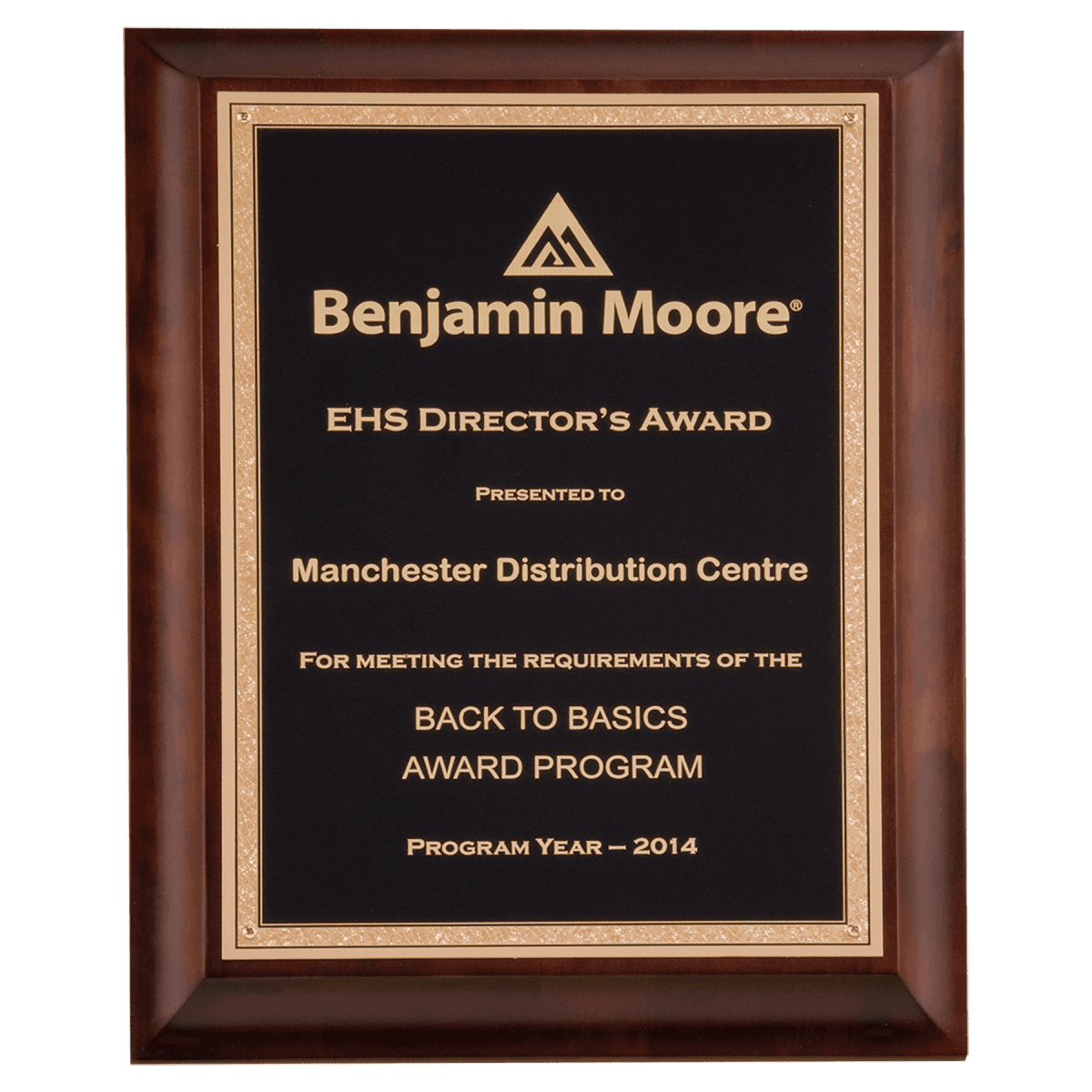 Cherry Finish Plaque with Gold Border - Schoppy's Since 1921