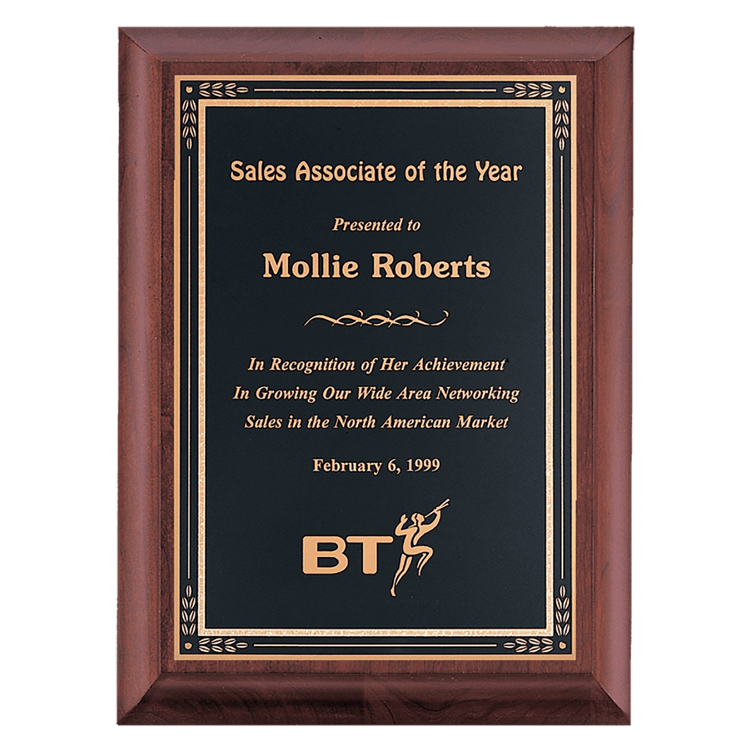 Cherry Plaque with Black and Gold Florentine Plate - Schoppy's Since 1921