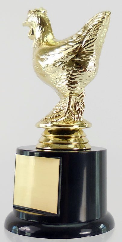 Chicken Trophy On Black Round Base - Schoppy's Since 1921