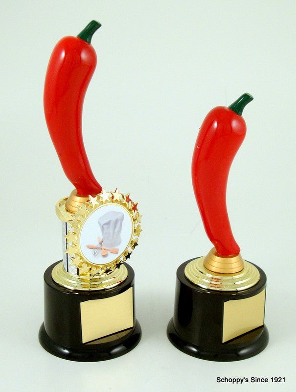 Chili Cooking Contest Starred Logo Trophy on Black Round Base-Trophies-Schoppy's Since 1921