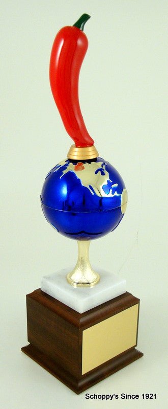 World's Greatest Chili Pepper Trophy on Wood Base-Trophies-Schoppy's Since 1921