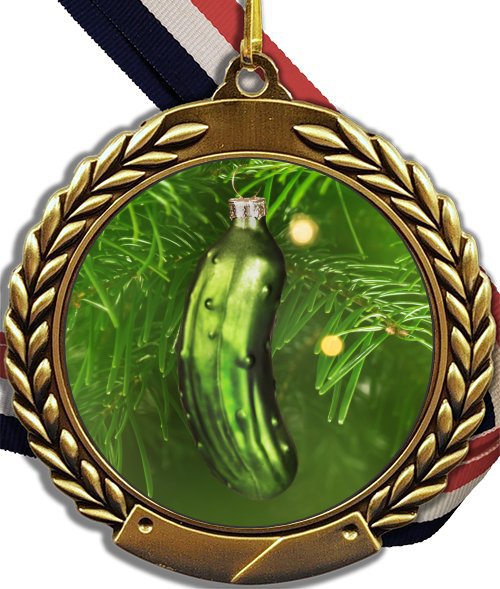 Christmas Pickle Logo Medal - Schoppy's Since 1921